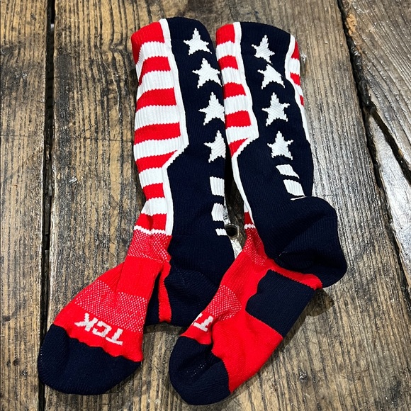 TCK Stars and Stripes Athletic Socks BOYS - Picture 1 of 3